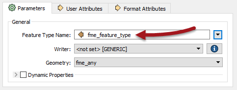 Setting feature type name using fme_feature_type